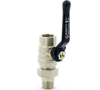 Кран шаровой BUGATTI Oregon 03200030 с полусгоном (ручка-рычаг алюминий) вн RG008UKM367AV1