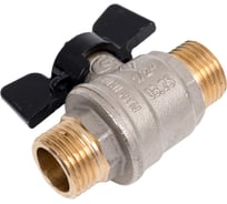 Кран шаровой BUGATTI Oregon 03270022 (ручка-бабочка) нар-нар резьба 1/2 RG008TC8M1E5QH