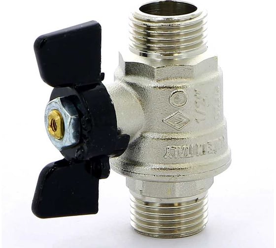 Кран шаровой BUGATTI Oregon 03270022 (ручка-бабочка) нар-нар резьба 1/2 RG008TC8M1E5QH