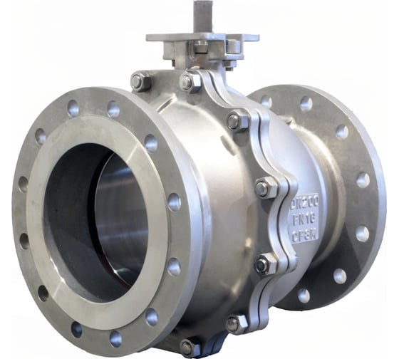 Кран шаровой DN.ru 316-316-PTFE-F-ISO-R Ду250 Ру16 полнопроходной, пневмопривод, редуктор D160-60753