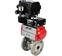 Кран шаровой DN.ru 316-316-PTFE-F-ISO-R Ду250 Ру16, пневмопривод, пневмопозиционер D160-60723