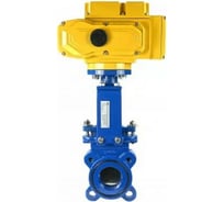 Шиберная ножевая задвижка DN.ru ДУ100 Ру16 с электроприводом ГЗ А.70/24 380В D040-02575