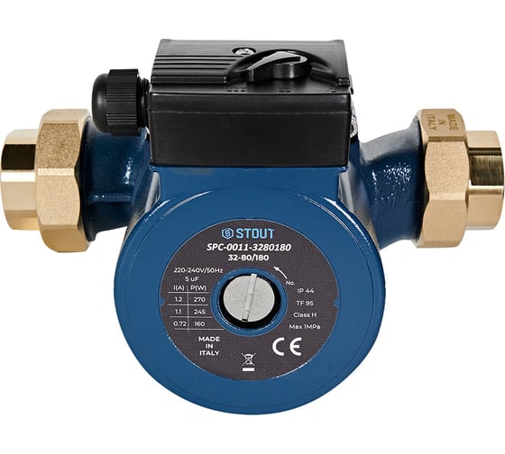 Циркуляционный насос STOUT 32-80/180 220/240V 50Hz с латун SPC-0011-3280180 RG0093JHDQRE7M