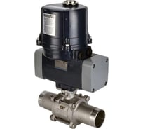 Кран DN.ru 316-316-PTFE-FP-W-ISO-H WDVF Ду25 Ру63, электропривод ЭПВП-003 220В D160-69363