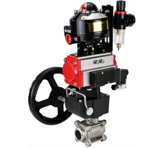 Кран DN.ru 316-316-PTFE-FP-W-ISO-H WDVF Ду32 Ру63 пн.привод, пн.распр, БКВ, дублёр, БПВ D160-69150 1