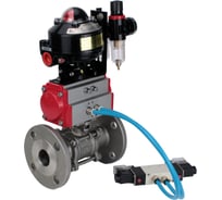 Кран DN.ru КШФПТ-ISO.316.180 Ду100 Ру16 WDVF, пневмопривод, пневмораспр., БКВ, БПВ D160-68599