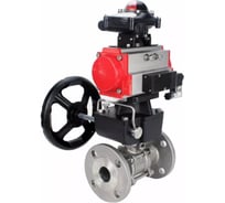 Кран DN.ru КШФПТ-ISO.316.180 Ду100 Ру16 WDVF, пневмопривод, пневмораспр., БКВ, БПВ D160-68754