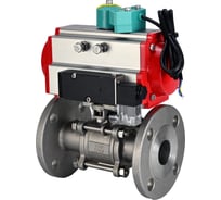 Кран DN.ru КШФПТ-ISO.316.180 Ду20 Ру40 пневмопривод, пневмораспр., магнитный перекл-ль D160-68901