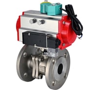 Кран шаровой DN.ru КШФП.316.200 Ду150 Ру16, пн.привод, пневмораспр., магнитный перекл-ль D160-62640