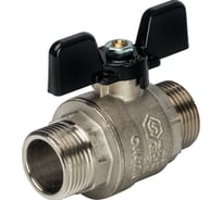 Кран шаровой полнопроходной STOUT SVB-0006-000020 НР/НР, ручка бабочка 3/4 RG008Q0M4AR5NO