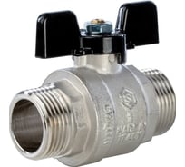 Кран шаровой полнопроходной STOUT SVB-0006-000025 НР/НР, ручка бабочка 1 RG008Q0M4B1A03