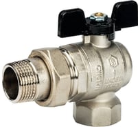 Кран шаровой полнопроходной STOUT SVB-0008-000025 угловой с американкой RG008Q0M49QPCN