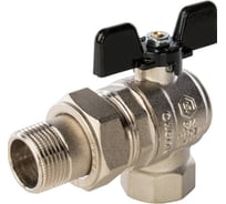 Кран шаровой полнопроходной STOUT SVB-0008-000020 угловой с американкой RG008Q0LA71ICC