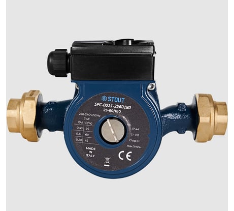 Циркуляционный насос STOUT SPC-0011-2560180 25-60/180 220/240V 50Hz с латун RG0093JHDQSO81