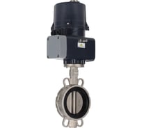 Затвор дисковый DN.ru 316-316-VITON-2W-Fb Ду100 Ру16, электропривод ЭПВП-007 220В D050-81381