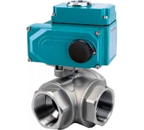 Кран шаровой DN.ru RP.SS316.200.MM-ISO L-тип Ду32 Ру63, 1/4-оборотный электропривод 380В D160-60558