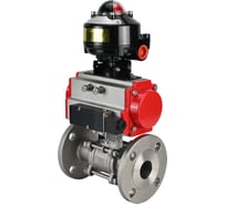 Кран DN.ru КШФПТ-ISO.304.180 Ду100 Ру16 3-составной WDVF, пневмопривод, пневмораспределитель БКВ D160-68550