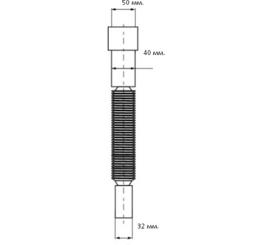 Гофрированная труба WIRQUIN 32 на 40/50 L-800 мм 30719207