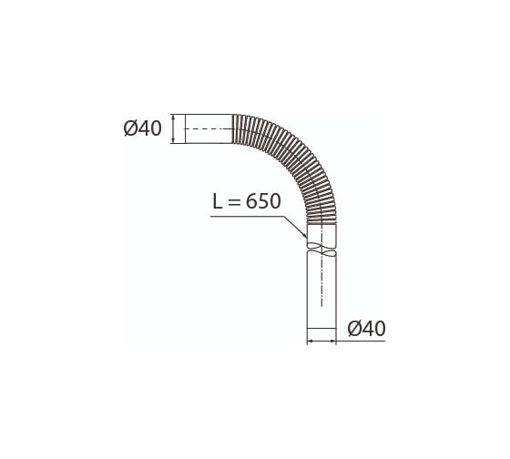Гофроколено WIRQUIN 65 см., белое D 40 30980646