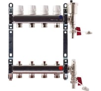 Коллекторная группа Imperial из нержавеющей стали 1x3/4EK- 2 выхода, воздухоспускник, сливной кран Италия 822.02