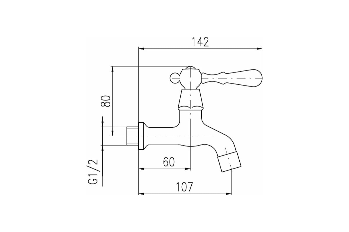 Смеситель на одну воду RavSlezak MORAVA RETRO MK193SM - выгодная цена ...