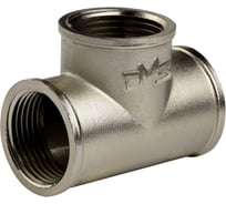 Тройник ДМЗ DN25 (1") ВР/ВР/ВР латунь никель, 2 шт ДМЗ.014.25Н2