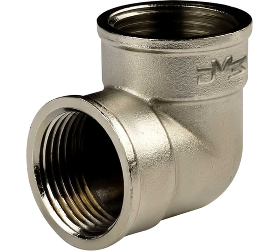 Угол ДМЗ 90 DN25 (1") ВР/ВР латунь никель ДМЗ.008.25Н 1