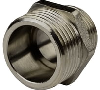 Ниппель ДМЗ DN25 (1") НР/НР латунь никель (упаковка 5 шт) ДМЗ.005.25Н5