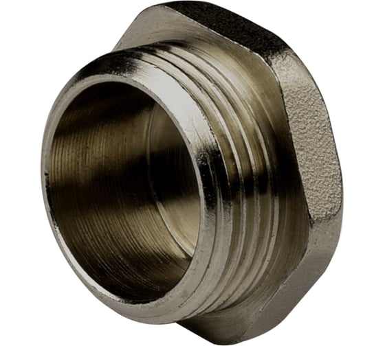 Пробка ДМЗ DN20 (3/4") НР латунь никель (упаковка 10 шт) ДМЗ.003.20Н10 1