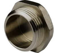 Пробка ДМЗ DN15 (1/2") НР латунь никель (упаковка 10 шт) ДМЗ.003.15Н10