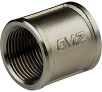 Муфта ДМЗ DN25 (1'') ВР латунь никель (упаковка 2 шт) ДМЗ.001.25Н