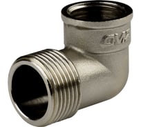 Угол переходной ДМЗ DN20x25 (3/4"ВР х 1"НР) латунь никель (упаковка 5 шт) ДМЗ.010.20х25Н5