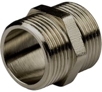 Ниппель ДМЗ DN20 (3/4") НР/НР латунь никель (упаковка 5 шт) ДМЗ.005.20Н5