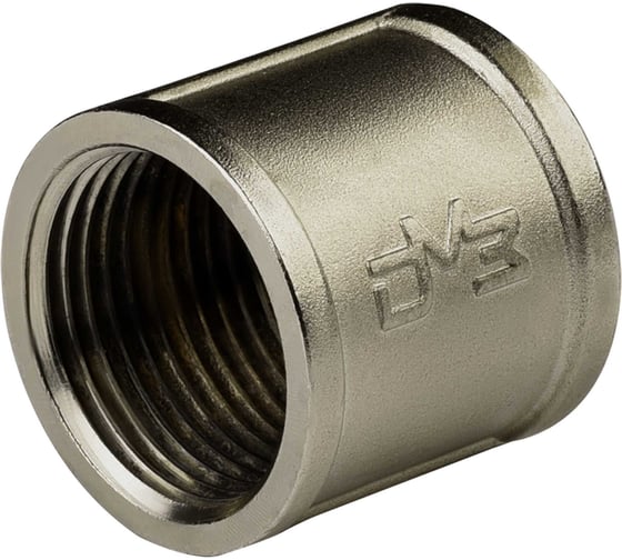 Муфта ДМЗ DN20 (3/4'') ВР латунь никель (упаковка 5 шт) ДМЗ.001.20Н5 1