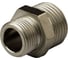 Ниппель переходной ДМЗ DN10x15 (3/8"НР х 1/2"НР) латунь никель (упаковка 2 шт) ДМЗ.006.10х15Н2 1