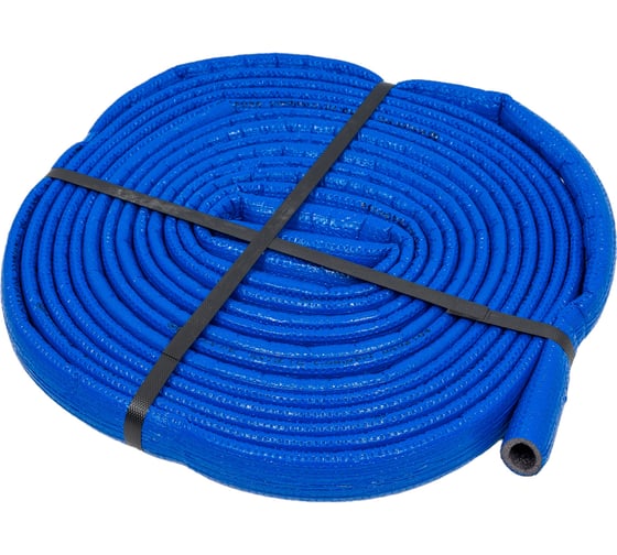 Теплоизоляция для труб K-FLEX PE COMPACT в синей оболочке 18/6 бухта 10м R060182103PECB