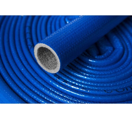 Теплоизоляция для труб K-FLEX PE COMPACT в синей оболочке 35/6 бухта 10м R060352103PECB