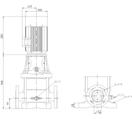 Насос повышения давления SHIMGE ALT 5-9 (3x380В; 1,50кВт) 10300201296