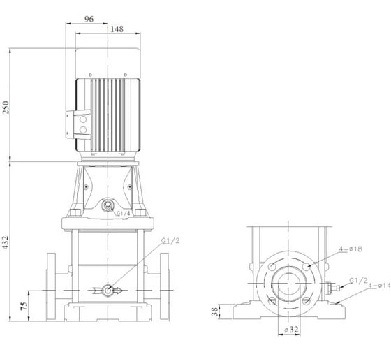Насос повышения давления SHIMGE ALT 5-7 (3x380В; 1,10кВт) 10300201294