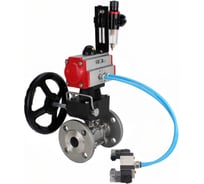 Кран DN.ru КШФПТ-ISO.304.180 Ду100 Ру16 WDVF, пневмопривод, пневмораспределить, дублёр, БПВ D160-68528