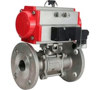 Кран DN.ru КШФПТ-ISO.304.180 Ду100 Ру16 3-составной WDVF, пневмопривод, пневмораспр. D160-68632