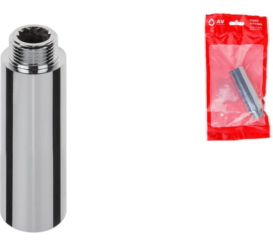 Удлинитель AV Engineering 1/2 вн.-нар. х 70 мм усиленный хром, (инд. упак.) AVE301021 1