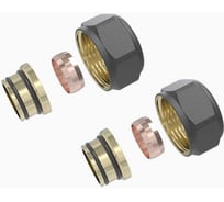 Соединители евроконус VIVALDO 3/4x15 мм, 2 шт, антрацит EC15-AT