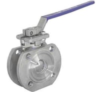 Кран шаровый межфланцевый под привод NEWKEY (1PC) нержавеющий, AISI304 DN40 (1_1/2"), (CF8), PN16 NK-BIFp40/4