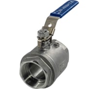 Кран шаровый муфтовый двусоставной NEWKEY (2PC) с фиксатором, нержавеющий, AISI304 DN50 (2"), (CF8), PN40 NK-BMLf50/4