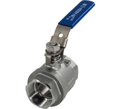Кран шаровый муфтовый двусоставной NEWKEY (2PC) с фиксатором, нержавеющий, AISI304 DN40 (1_1/2"), (CF8),PN40 NK-BMLf40/4