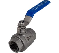 Кран шаровый муфтовый двусоставной нержавеющий NEWKEY (2PC) AISI304 DN20 (3/4"), (CF8), PN64 NK-BML20/4