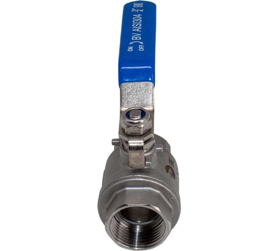 Кран шаровый муфтовый двусоставной нержавеющий NEWKEY (2PC) AISI304 DN20 (3/4"), (CF8), PN64 NK-BML20/4