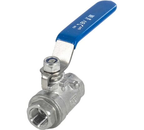 Кран шаровый муфтовый двусоставной нержавеющий NEWKEY (2PC) AISI304 DN10 (3/8"), (CF8), PN64 NK-BML10/4