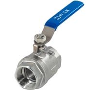 Кран шаровый муфтовый двусоставной нержавеющий NEWKEY (2PC) AISI304 DN32 (1_1/4"), (CF8), PN40 NK-BML32/4